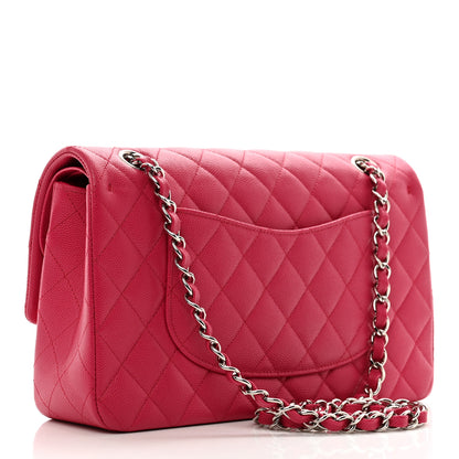 Chanel Caviar Quilted Medium Double Flap Dark Pink 3 of 10