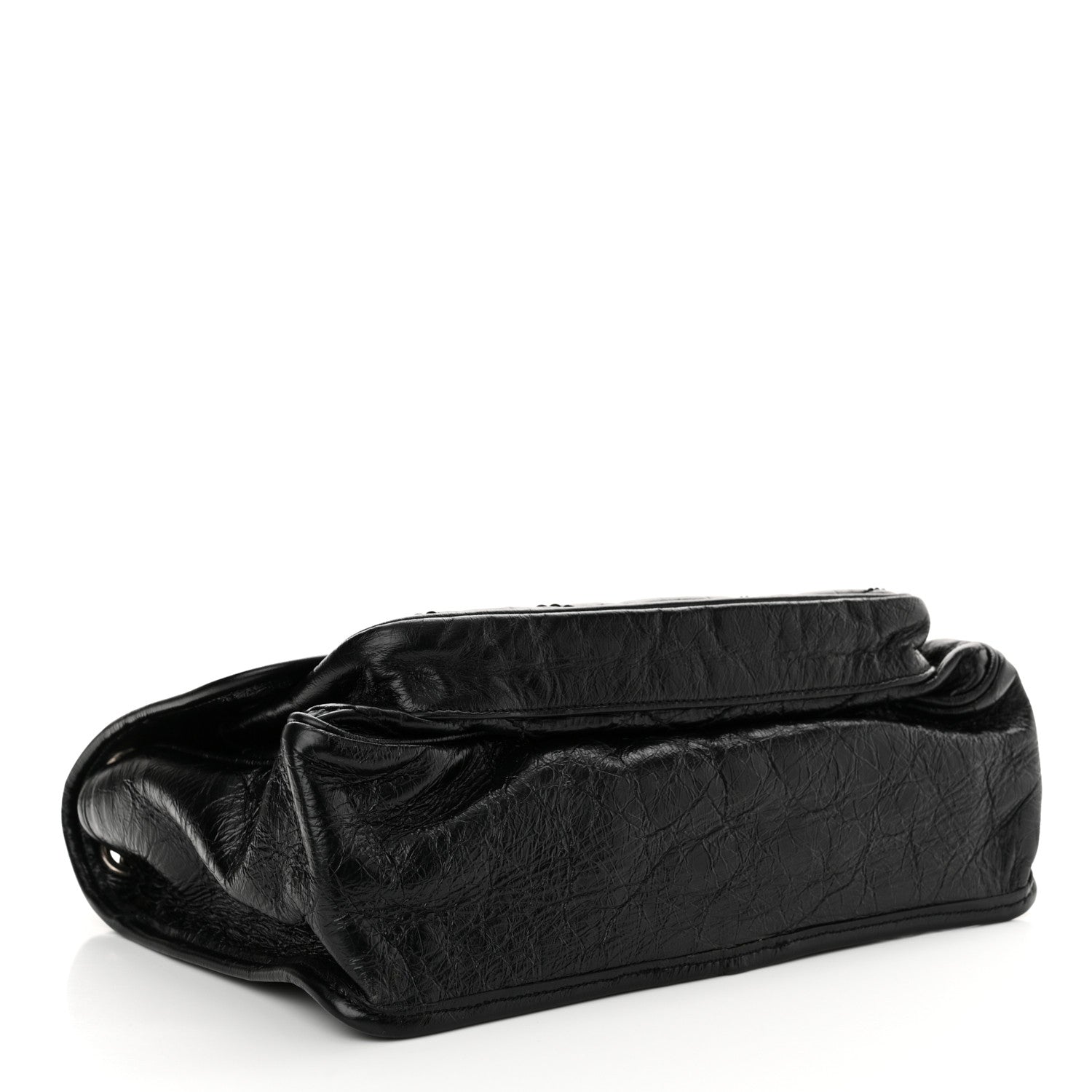 Saint Laurent Crinkled Calfskin Matelasse Monogram Medium Niki Chain Satchel Black 4 of 10