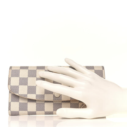 Louis Vuitton Damier Azur Emilie Wallet 2 of 9