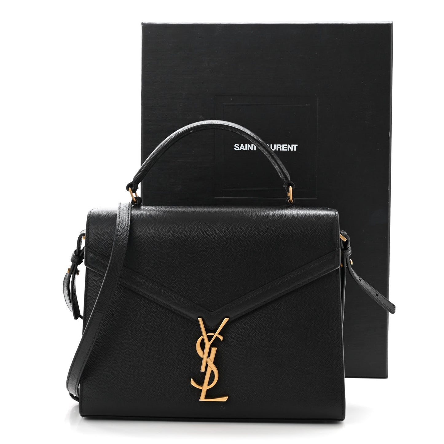 Grain de Poudre Medium Classic Monogram Cassandra Top Handle Black