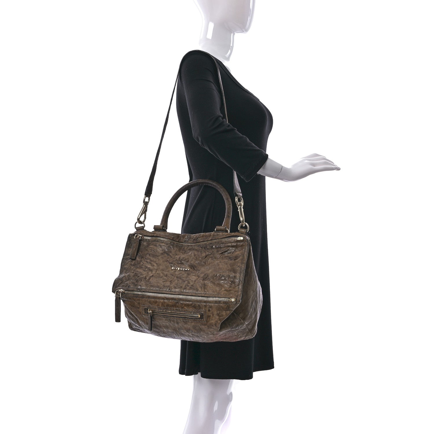 Givenchy Tumbled Sheepskin Medium Pandora Brown 2 of 11