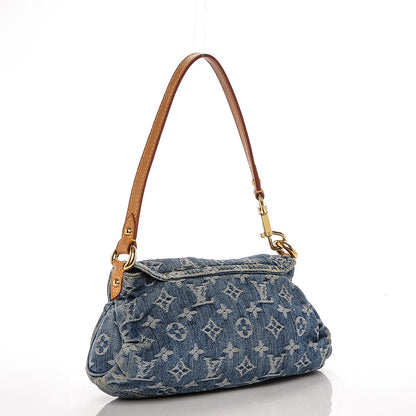 Louis Vuitton Monogram Denim Mini Pleaty Blue 3 of 6