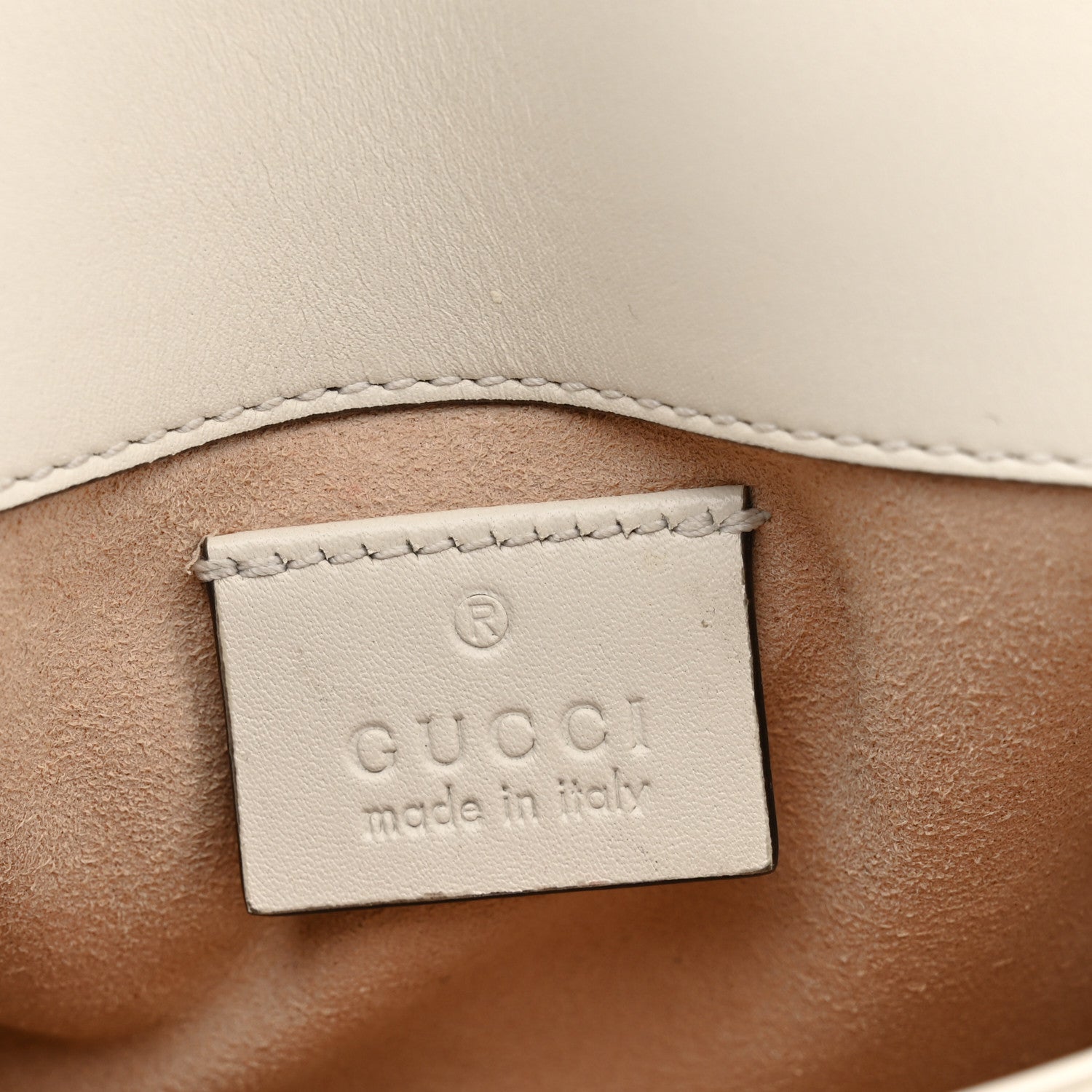 Gucci Calfskin Matelasse Super Mini GG Marmont Shoulder Bag White 6 of 11