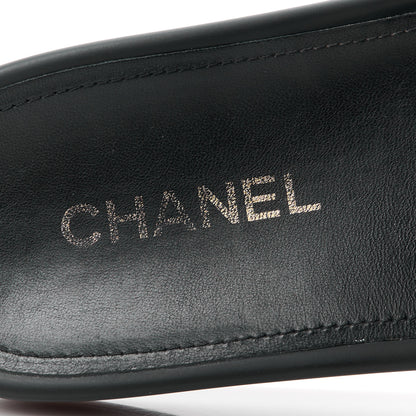 Chanel Lambskin Pearl Beaded Woven Slides 41 Black 15 of 17