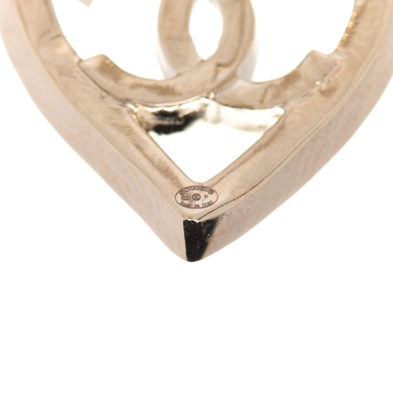 Chanel Metal CC Heart Coco In Love Earrings Gold 4 of 5