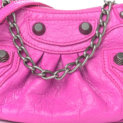 Balenciaga Agneau Arena Le Cagole Mini Purse With Chain Lipstick Pink 8 of 10