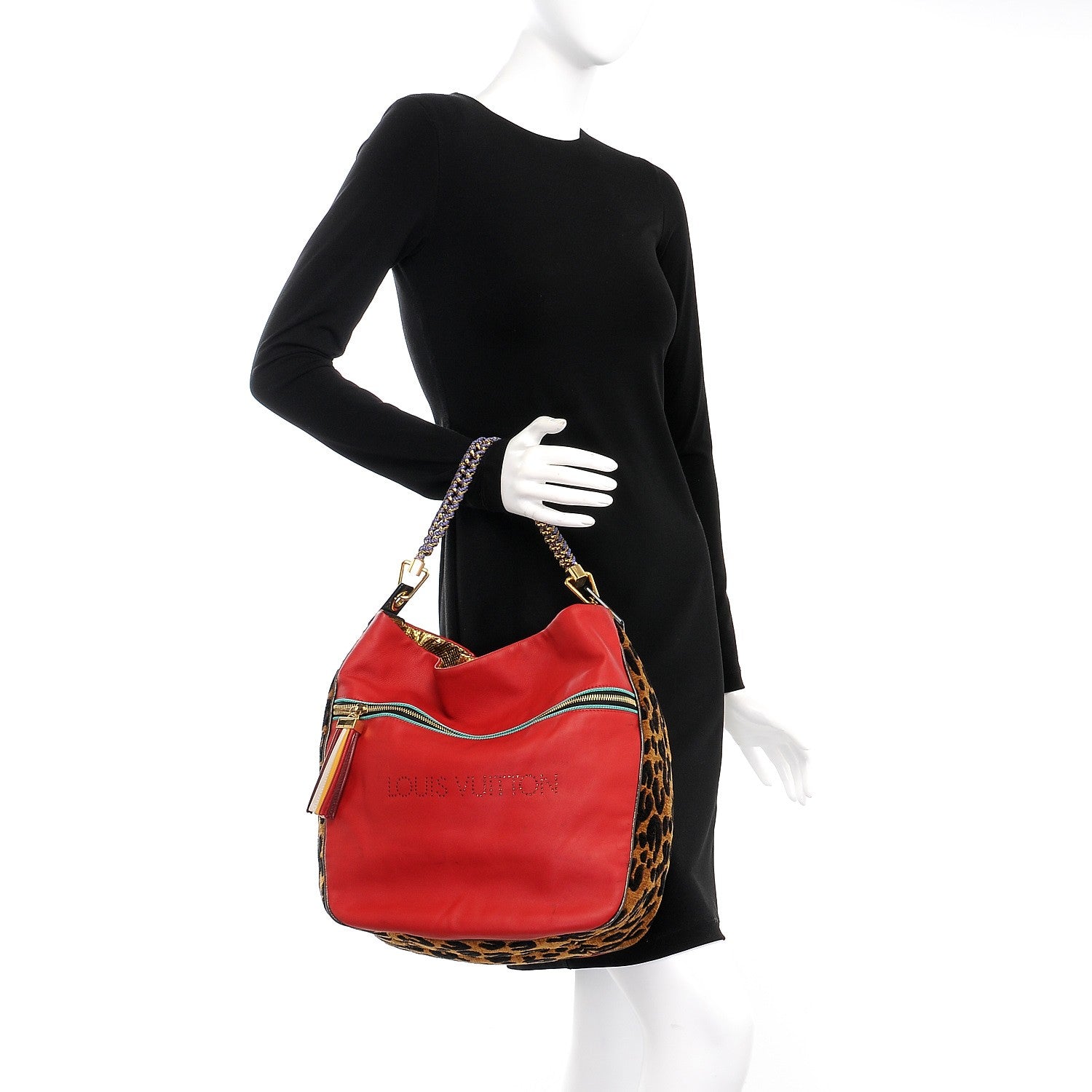 Louis Vuitton Supple Calfskin Safari Flight Bag Rouge 2 of 12