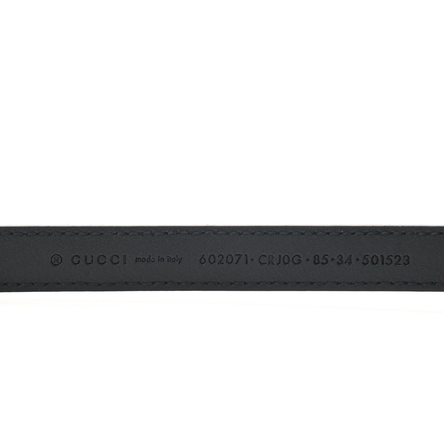 Suede Calfskin Torchon Double G 15mm Belt 85 34 Black
