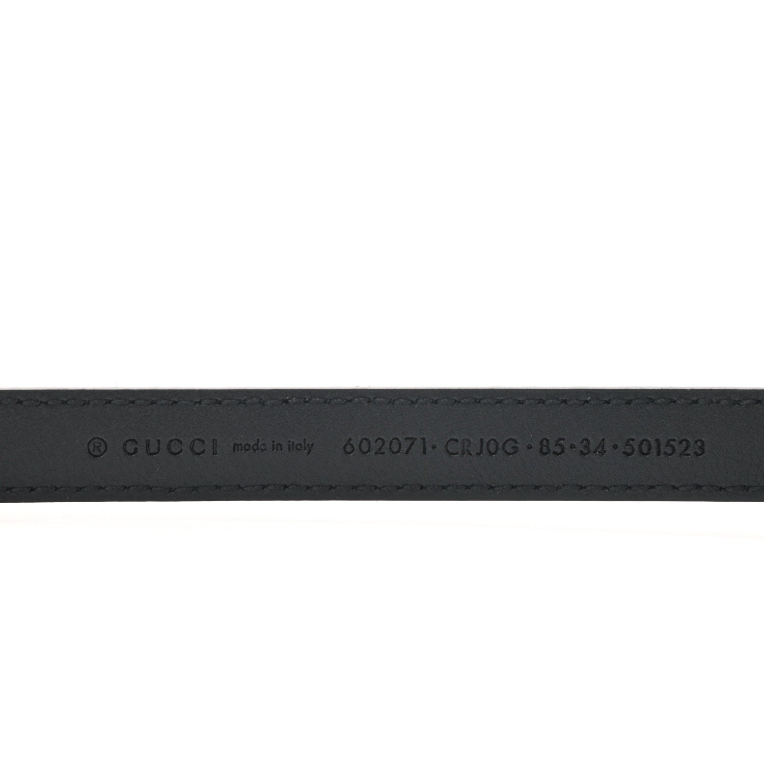 Gucci Suede Calfskin Torchon Double G 15mm Belt 85 34 Black 3 of 5