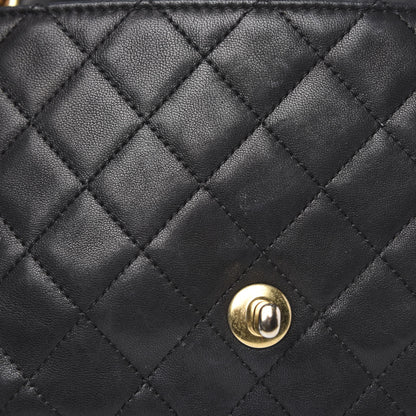 Chanel Lambskin Quilted Medium Cruise Charm Single Flap Black 16 of 16