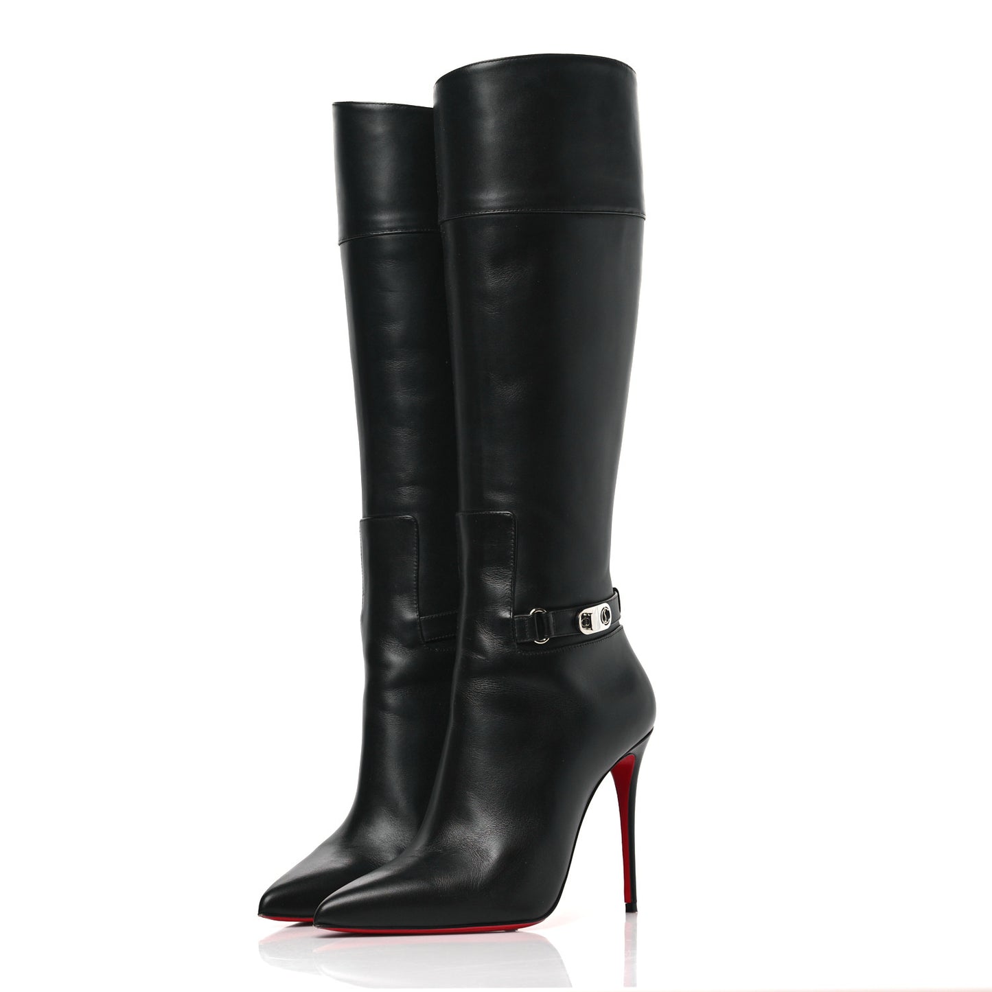 Calfskin Lock Kate Botta 100 Knee High Boots 39 Black