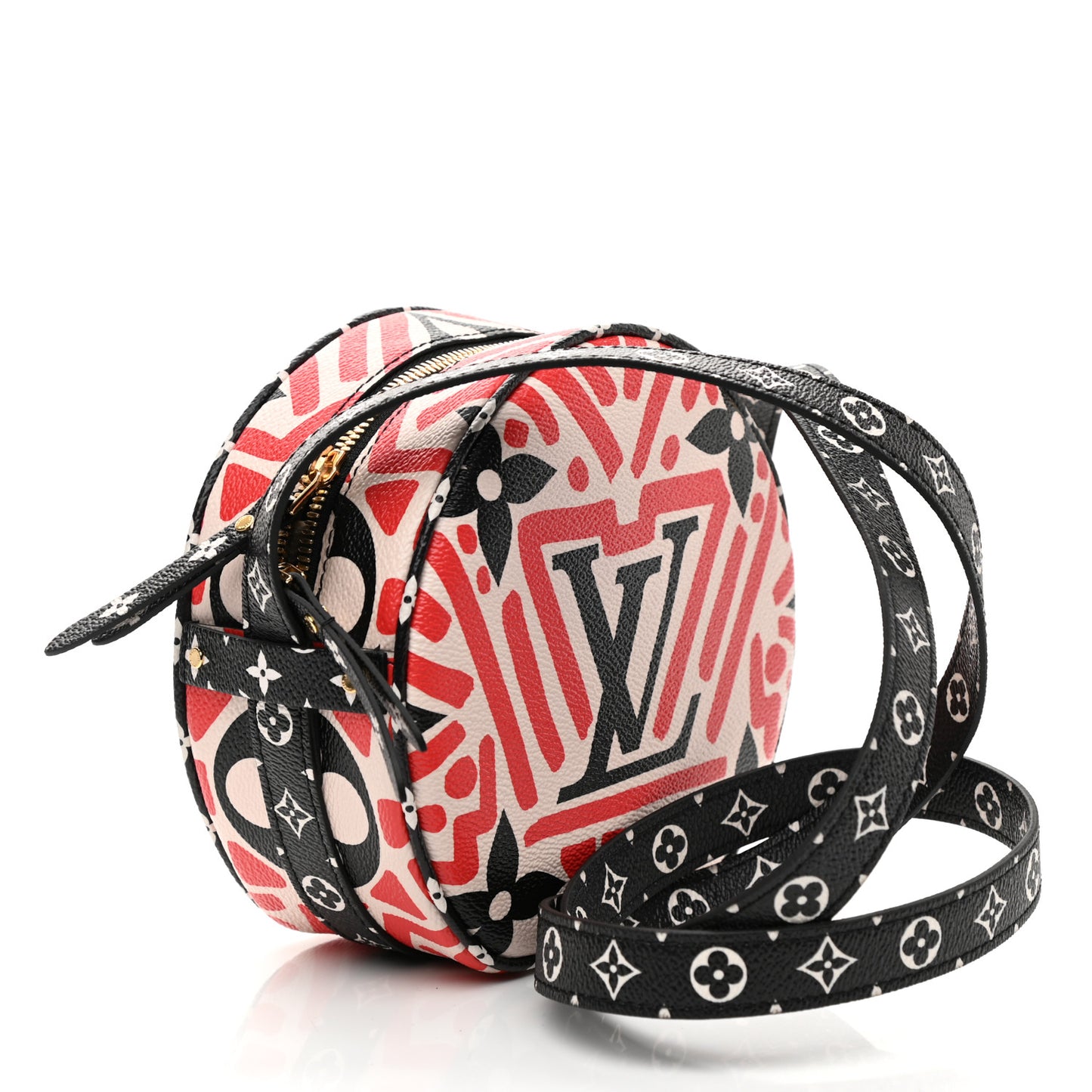 Monogram Giant Crafty Boite Chapeau Souple PM Creme Rouge Black