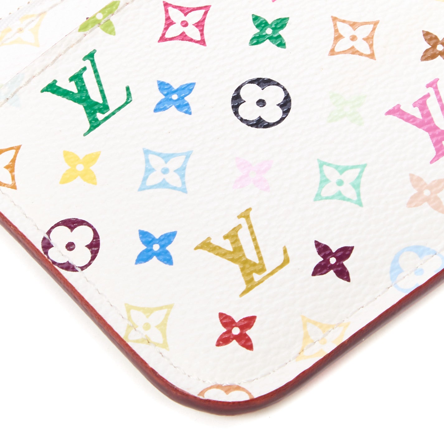 Monogram Multicolor Key Pouch White Litchi