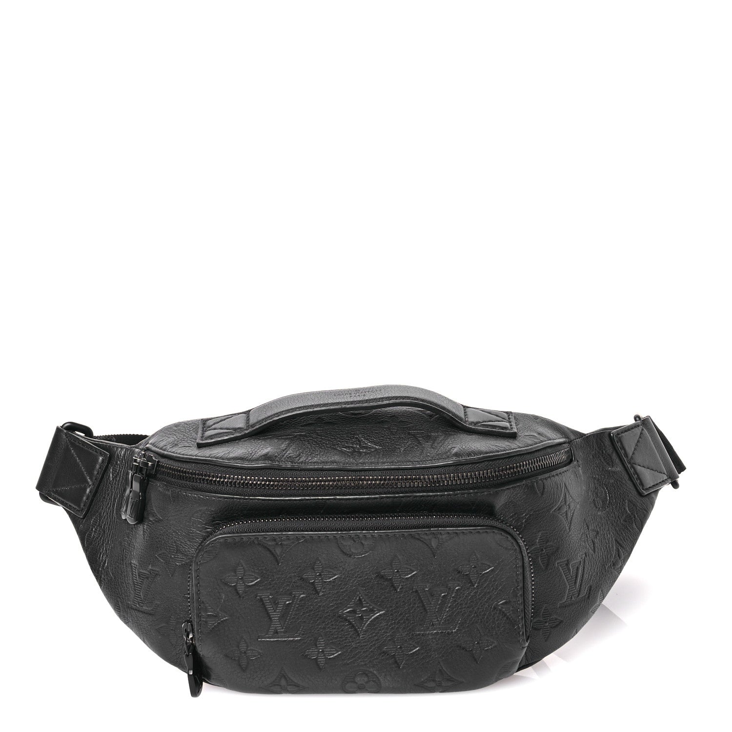 Louis Vuitton Calfskin Monogram Shadow Rush Bumbag Black 1 of 9