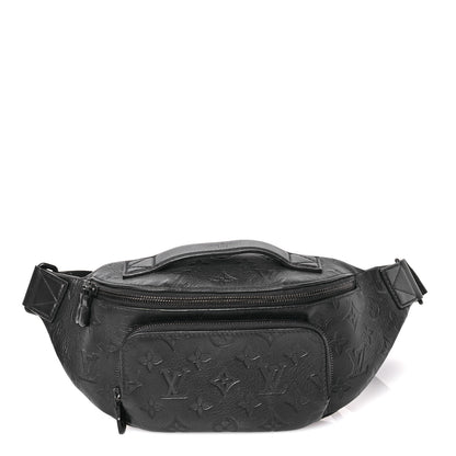 Louis Vuitton Calfskin Monogram Shadow Rush Bumbag Black 1 of 9