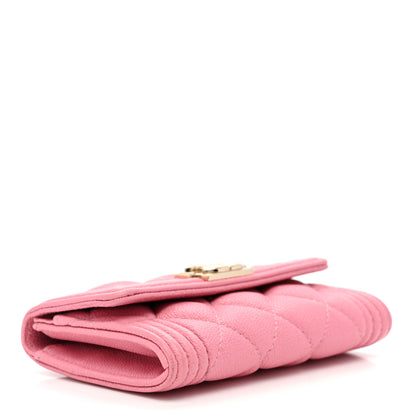 Chanel Caviar Quilted Boy Flap Card Holder Wallet Light Pink 4 of 8