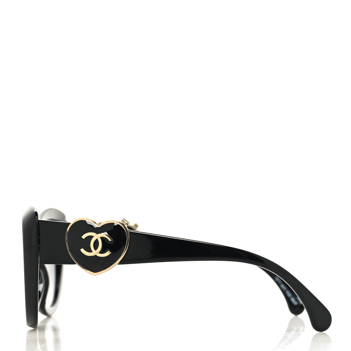 Acetate Enamel Heart Butterfly Sunglasses 5417 Black