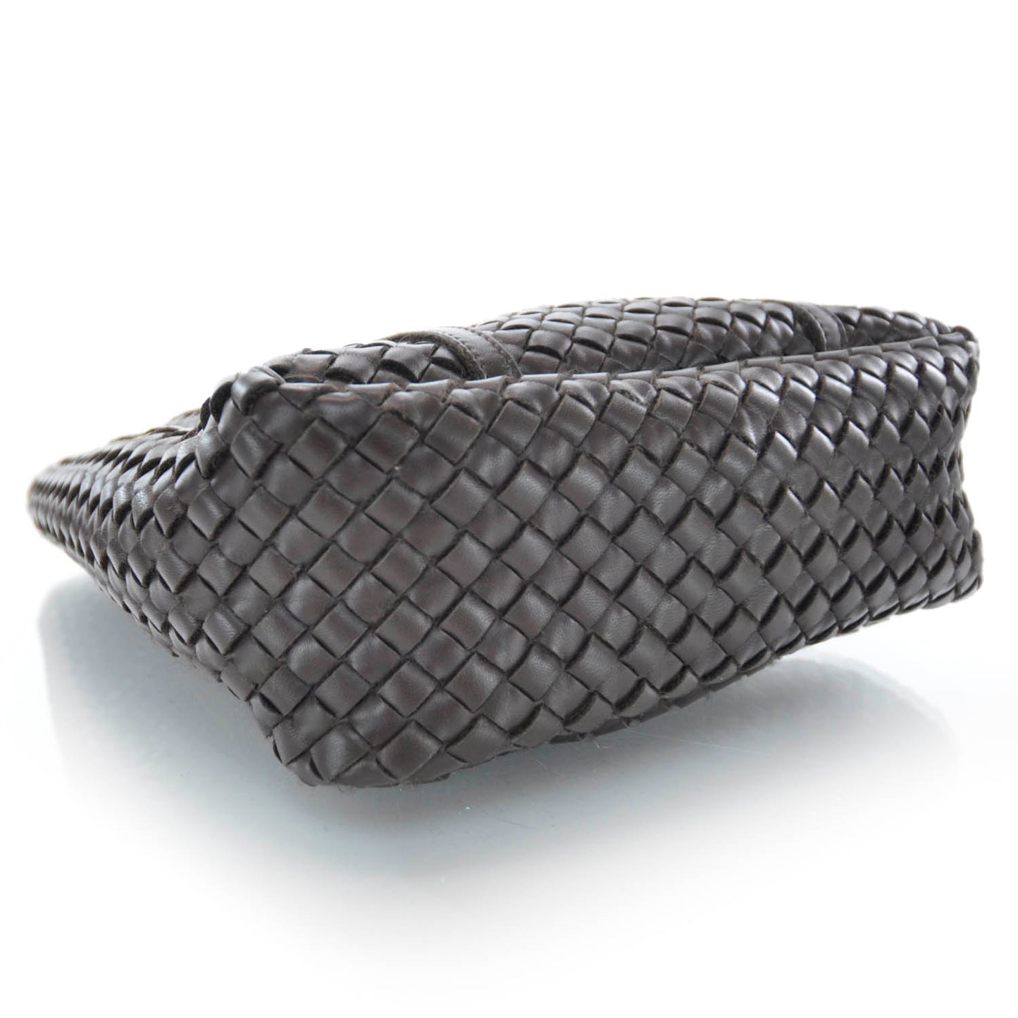 Nappa Intrecciato Shoulder Bag Ebano