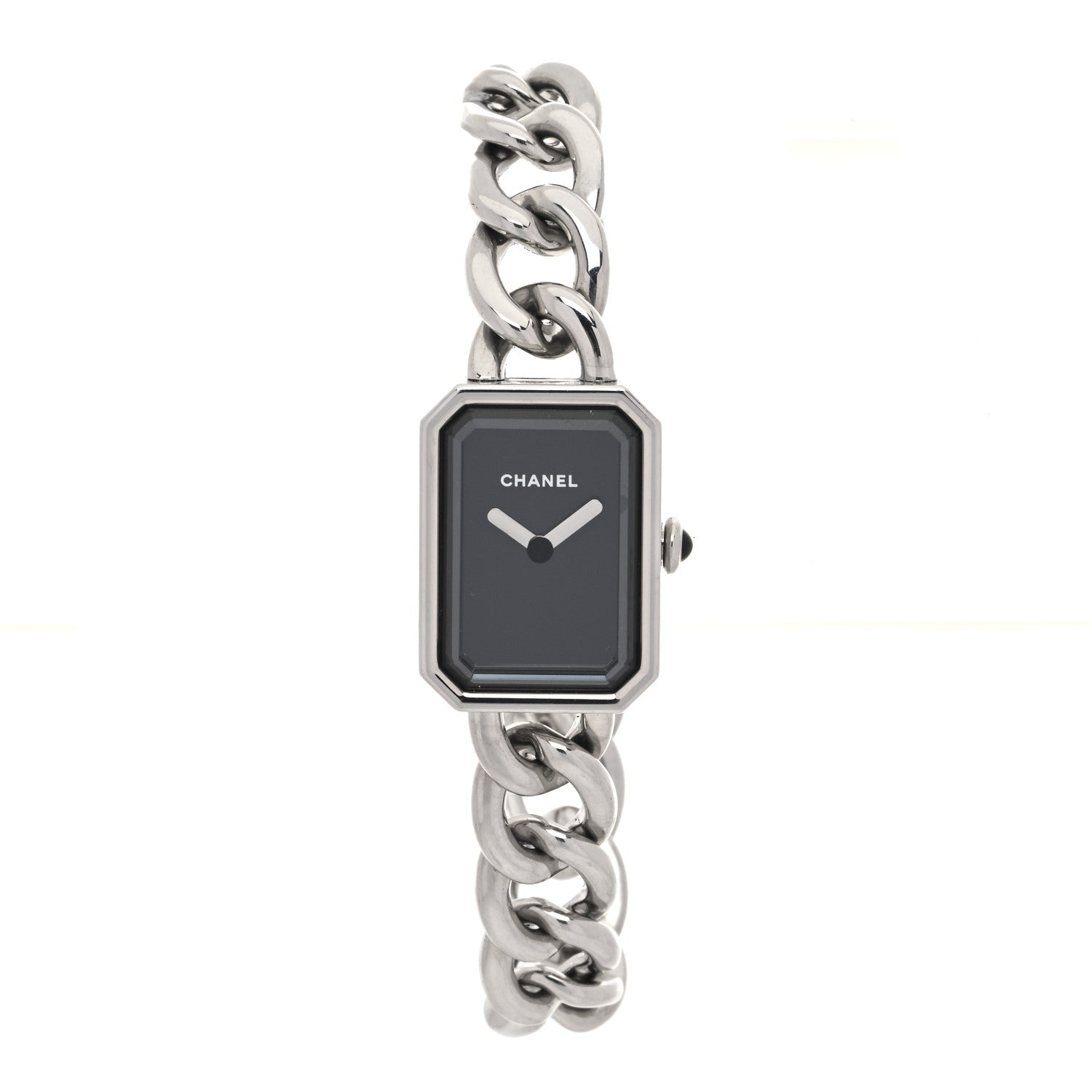 Chanel Stainless Steel 16mm Chain Premiere Quartz Watch Black S 1 of 5