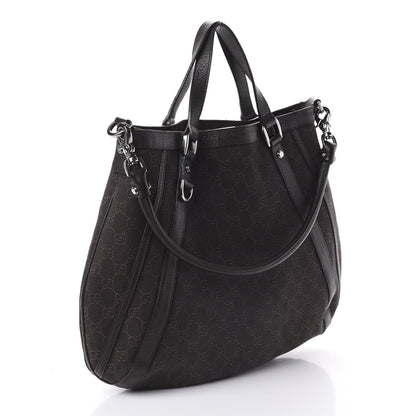 Gucci Monogram Medium Abbey Convertible Tote Dark Brown 3 of 9
