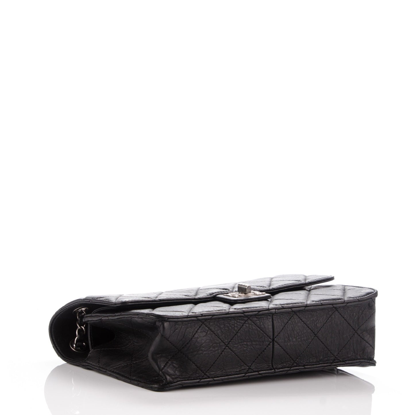 Washed Lambskin Jumbo Take Away Flap Black