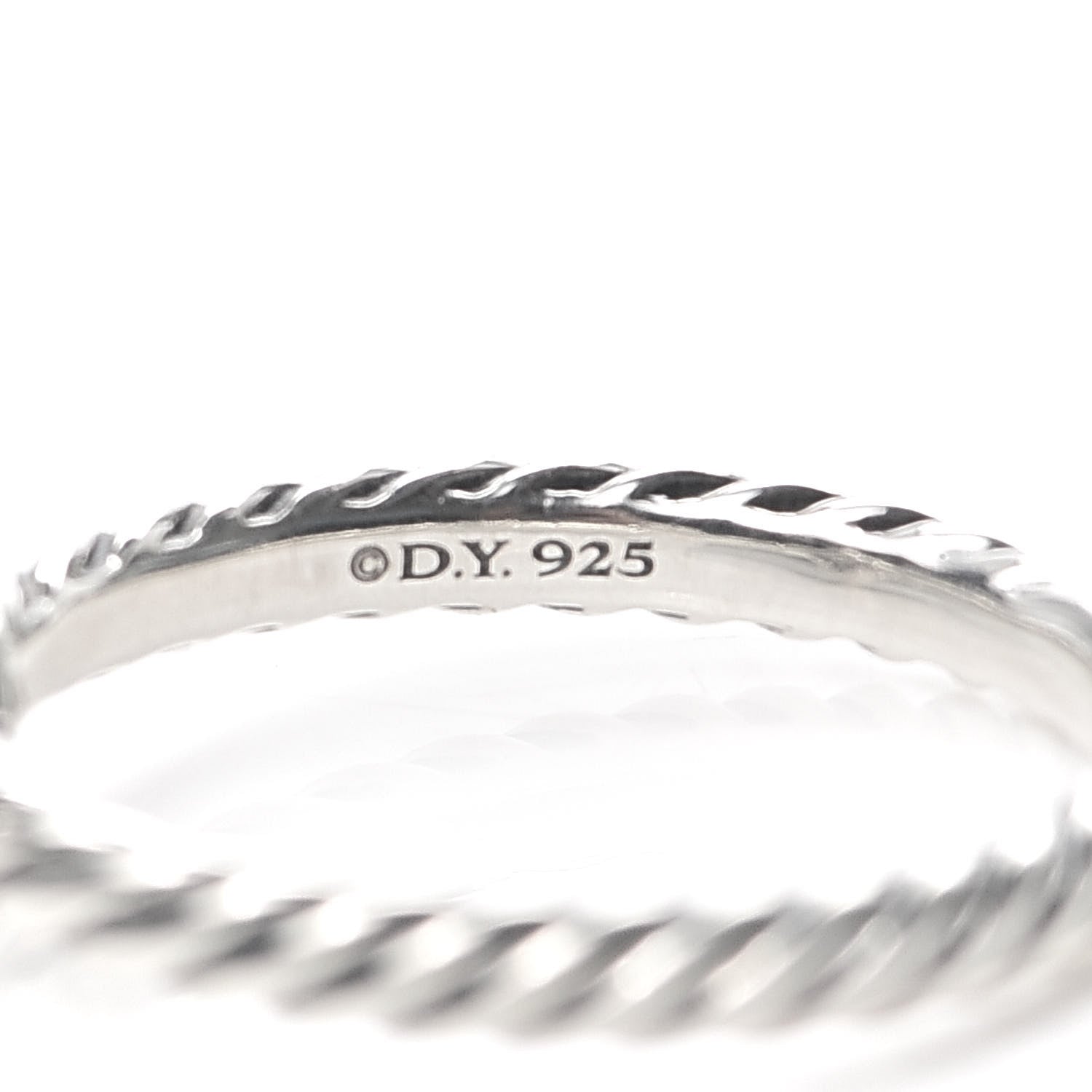 David Yurman Sterling Silver Diamond Quatrefoil Ring 49 5 5 of 5