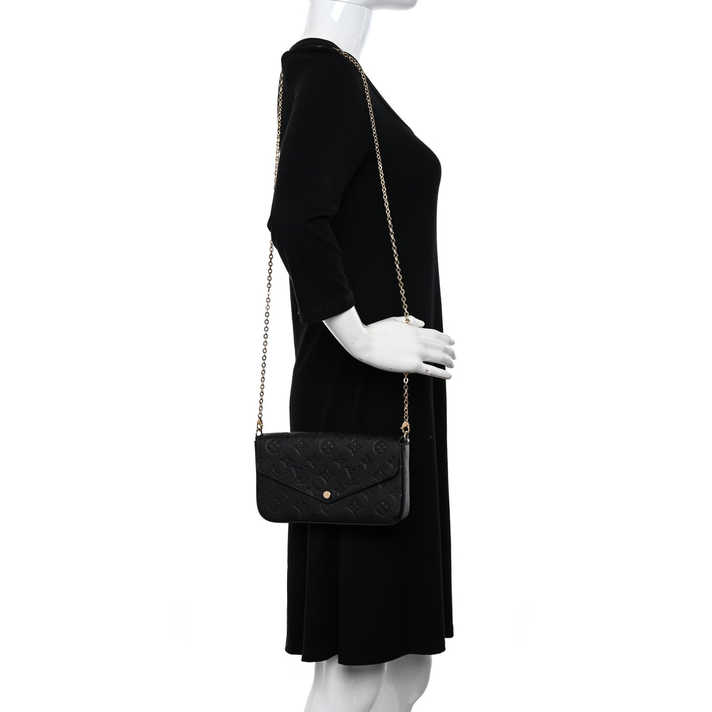 Empreinte Pochette Felicie Chain Wallet Black