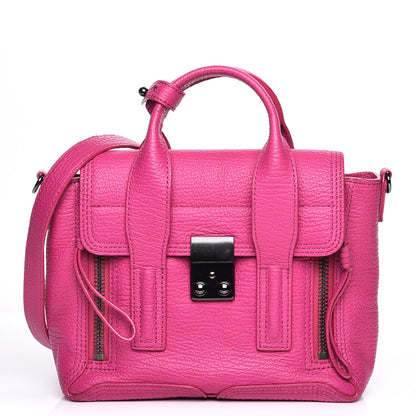 3.1 Phillip Lim 3.1 Textured Calfskin Mini Pashli Satchel Fuchsia 1 of 11