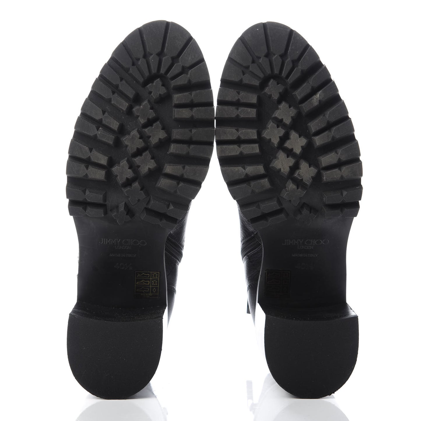 Grainy Calfskin Cruz 65 Ankle Booties 40.5 Black