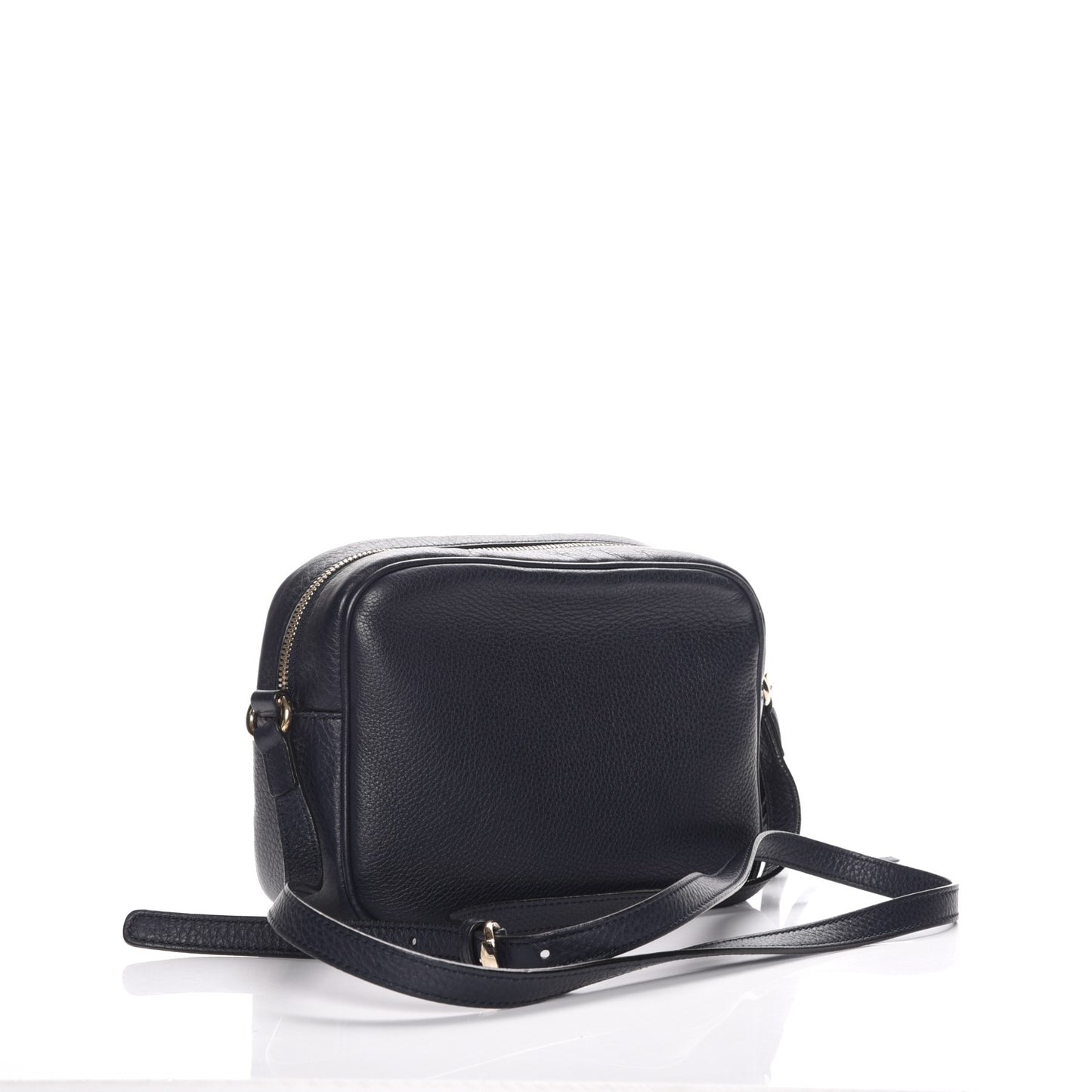 Pebbled Calfskin Small Soho Disco Bag Blue