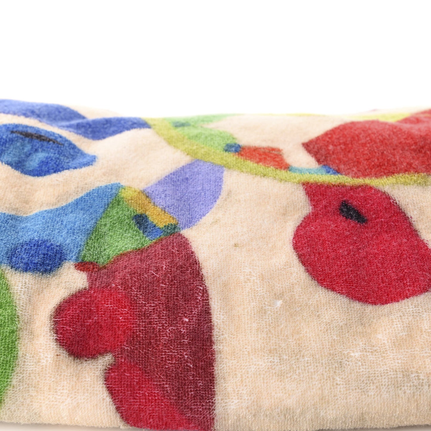 Terry Cotton Beach Tote Towel Set White Multicolor