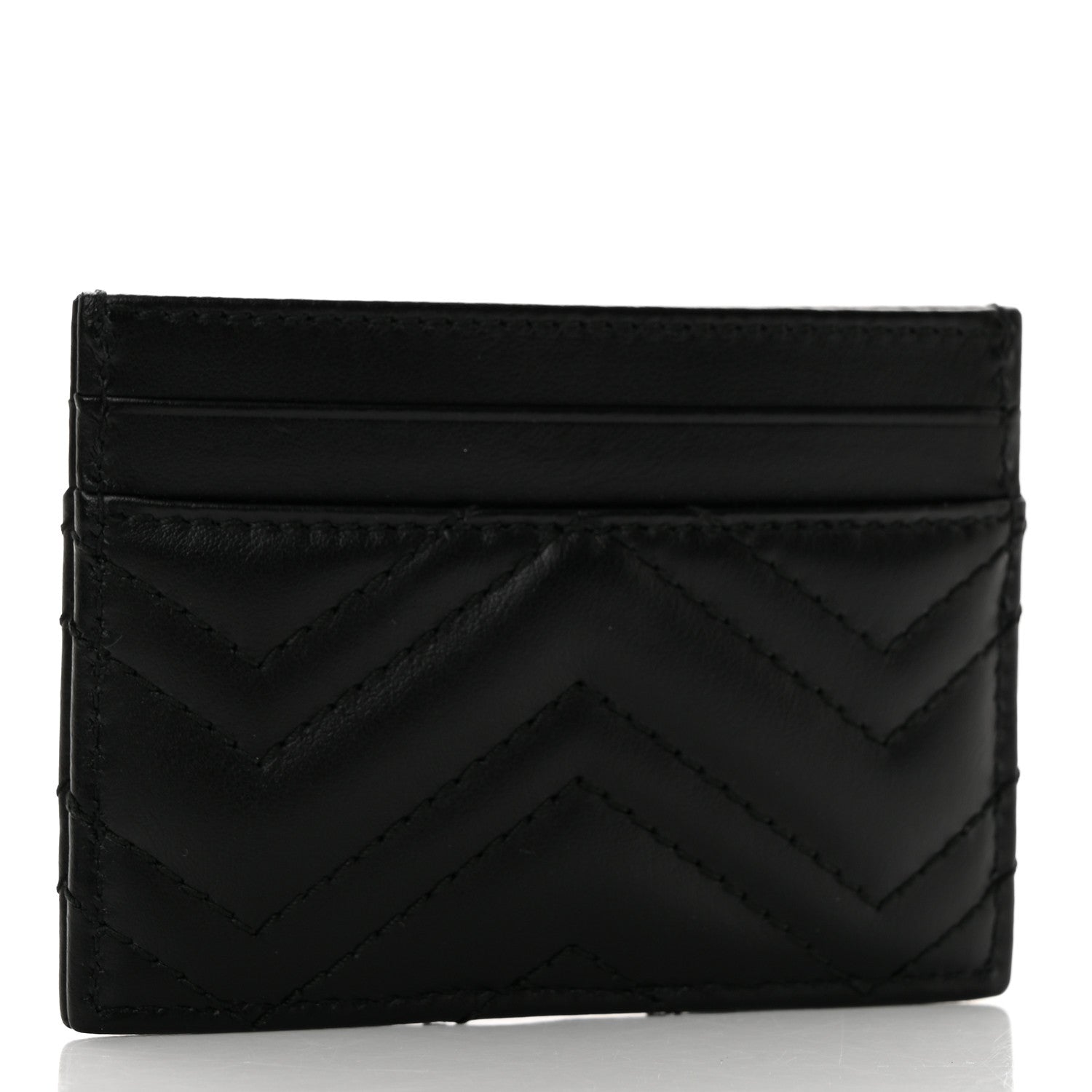 Gucci Calfskin Matelasse GG Marmont Card Holder Black 3 of 6