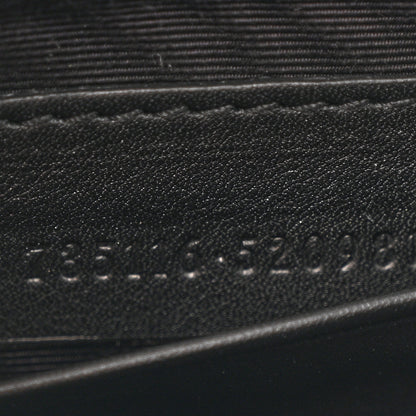 Gucci Sequin Lizard Embossed GG Mini Bamboo 1947 Top Handle Chain Bag Black White 7 of 12