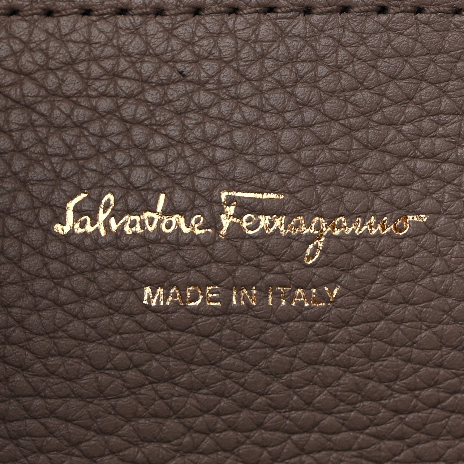 Salvatore Ferragamo Hammered Calfskin Medium Studio Bag Caraway Seed 6 of 10