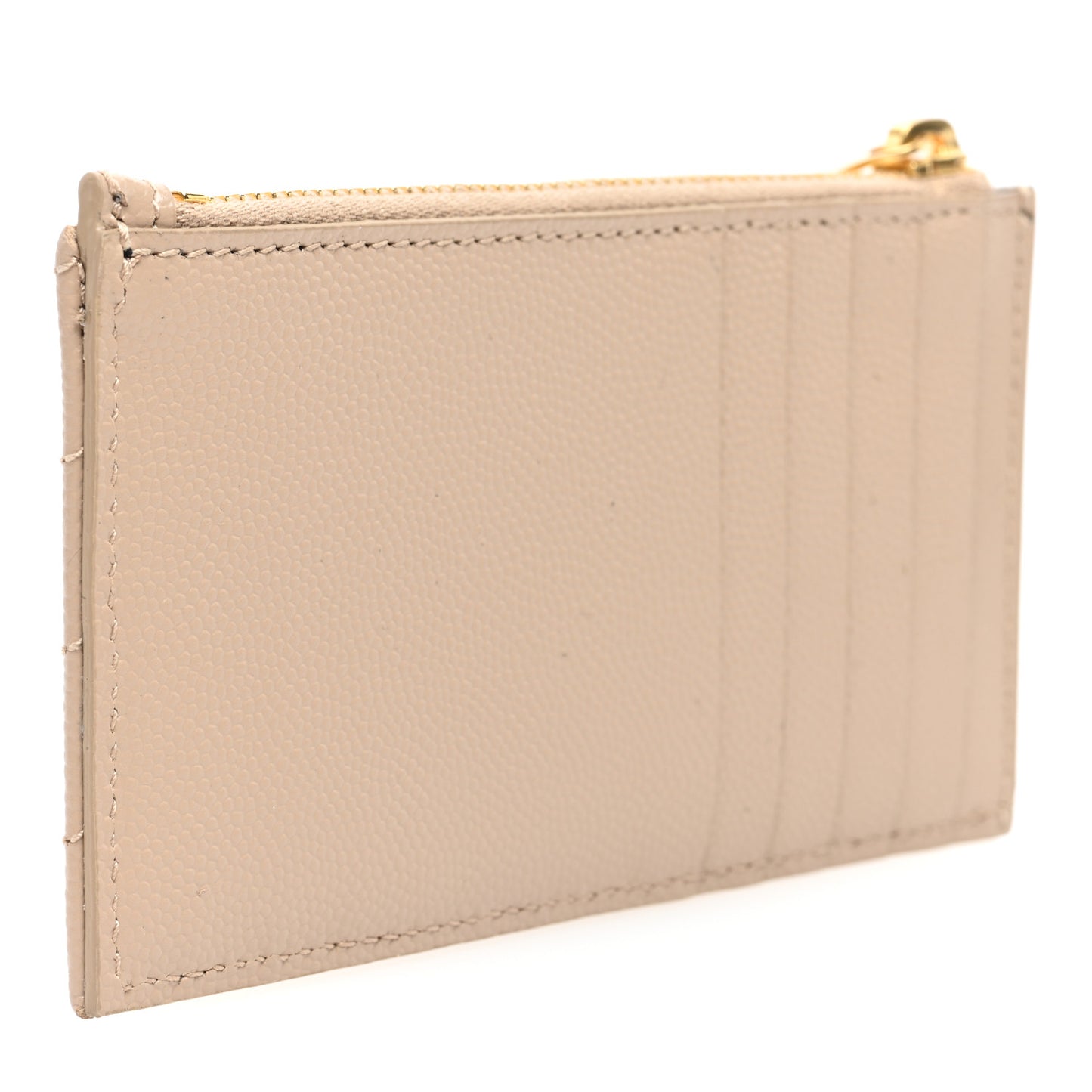 Monogram Grain de Poudre 5 Fragments Zip Pouch Card Holder Dark Beige