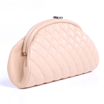 Chanel Lambskin Quilted Timeless Clutch Beige Clair 3 of 8