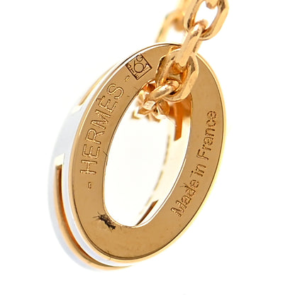 Hermes Lacquered Gold Mini Pop H Pendant Necklace Blue Electrique 6 of 7