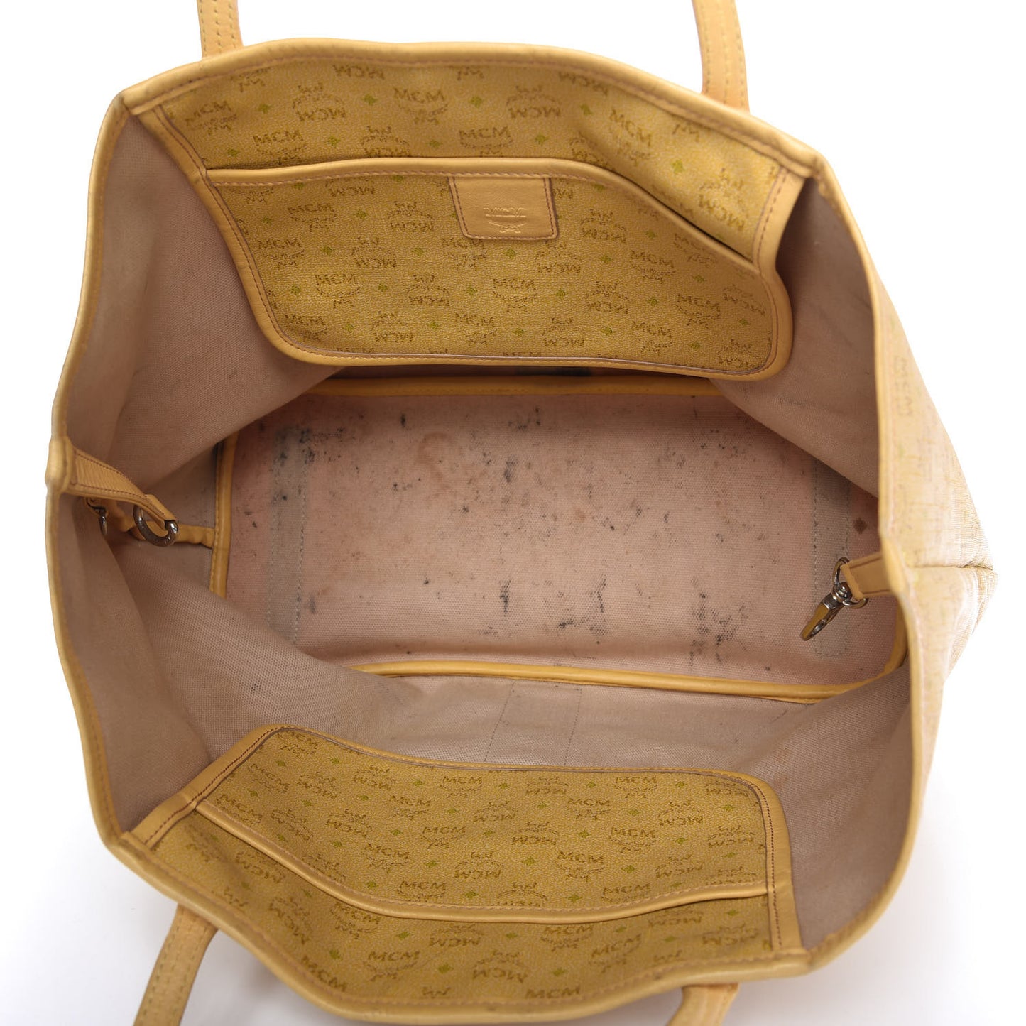 Coated Canvas Shopper Tote Yellow