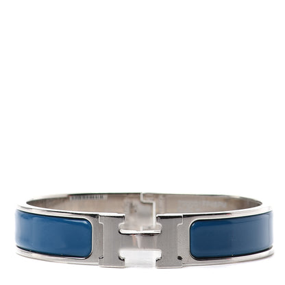 Hermes Enamel Narrow Clic Clac H Bracelet PM Bleu Profond 1 of 4
