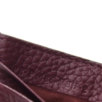 Valentino Garavani Pebbled Calfskin Rockstud Card Holder Cerise 7 of 7