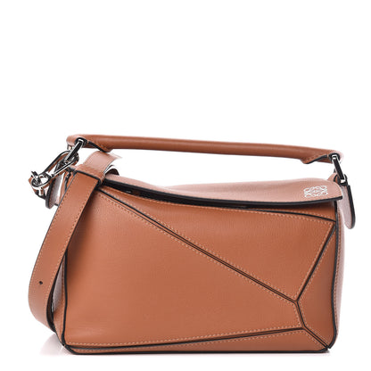 Loewe Calfskin Small Puzzle Bag Tan 1 of 12
