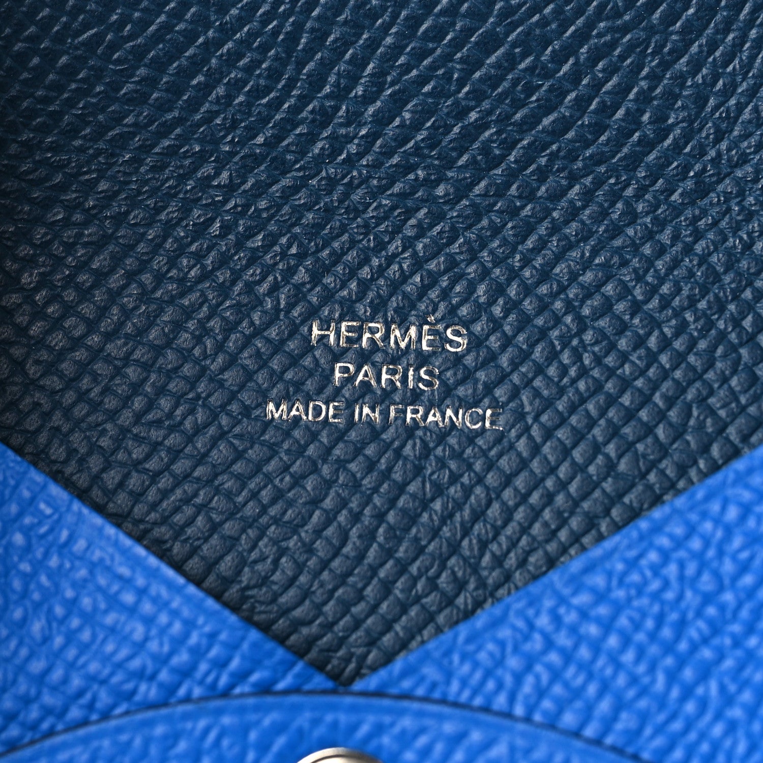 Hermes Epsom Verso Calvi Card Case Blue Hydra Deep Blue 6 of 8