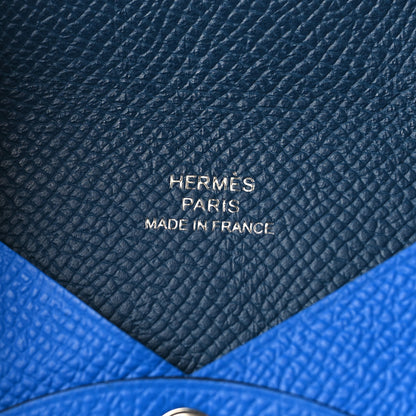 Hermes Epsom Verso Calvi Card Case Blue Hydra Deep Blue 6 of 8