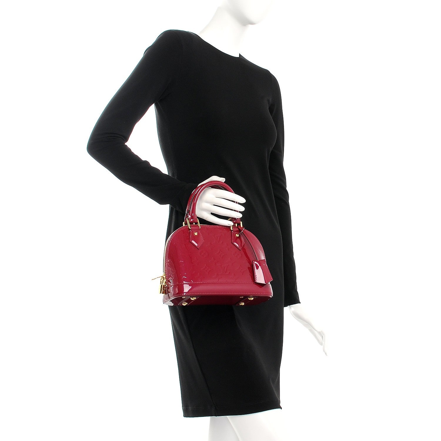 Louis Vuitton Vernis Alma BB Magenta 3 of 7