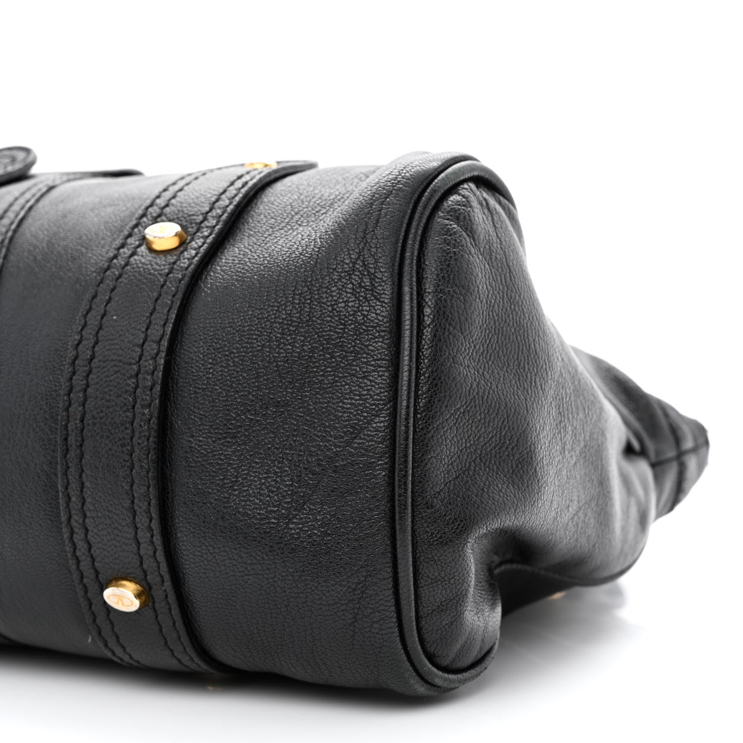 Valentino Garavani Grained Calfskin Catch Satchel Black 10 of 13