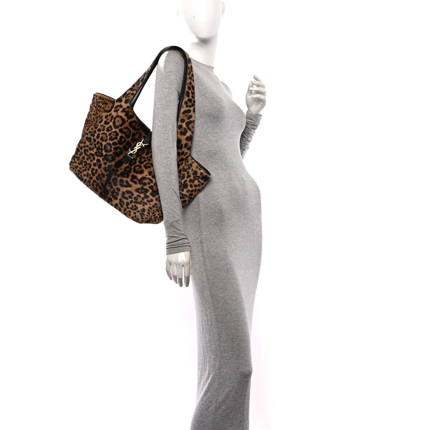Pony Hair Nappa Leopard Print Le 5 A 7 Bea Tote Earth Black
