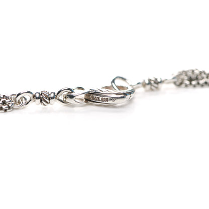 David Yurman Sterling Silver Multi Strand Cable Curb Link Necklace 5 of 5