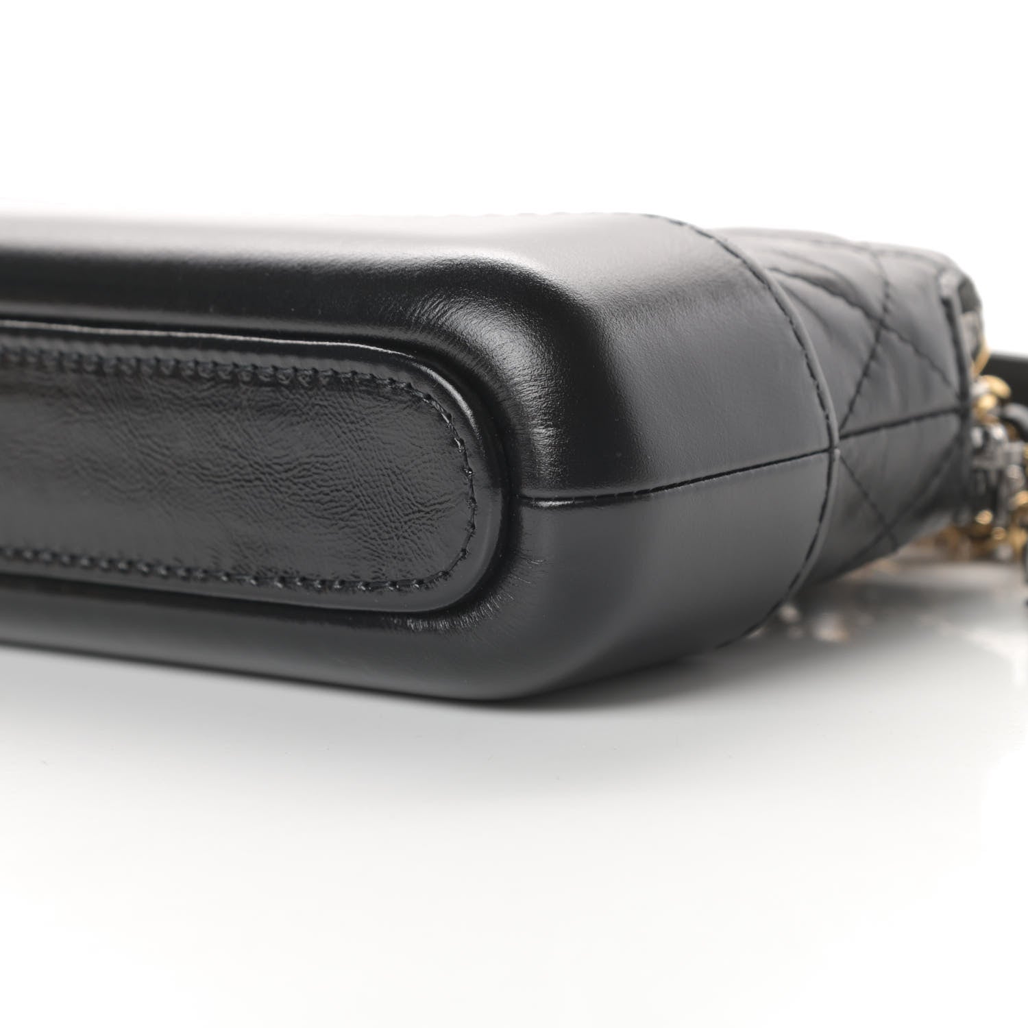 Chanel Aged Calfskin Quilted Small Gabrielle Clutch With Chain Black 13 of 17