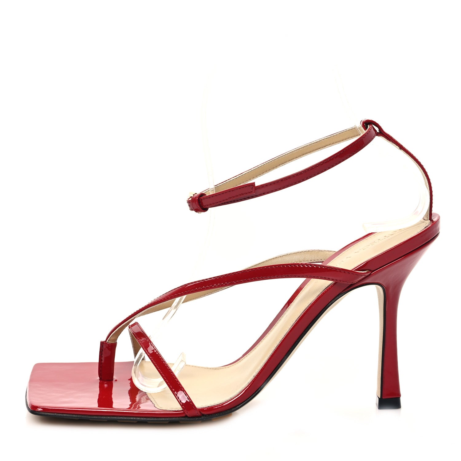 Bottega Veneta Patent Stretch Multi Strap 90mm Sandals 39 Hollyhock 1 of 7