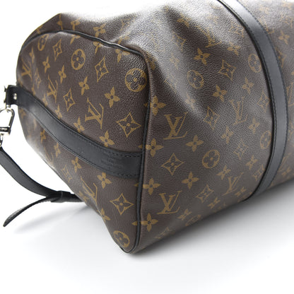 Louis Vuitton Monogram Macassar Keepall Bandouliere 45 10 of 11